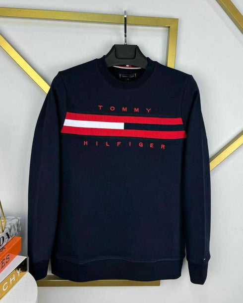 TOMMY HILFIGER CHEST PANEL LOGO SWEATSHIRT